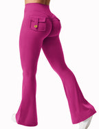Flared Yoga Pants with Pockets