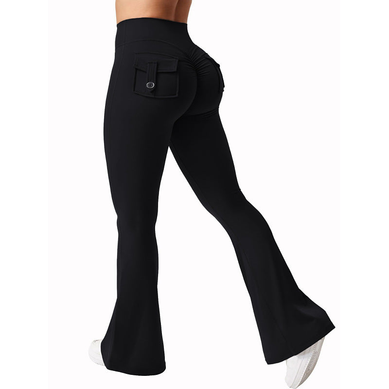 Flared Yoga Pants with Pockets