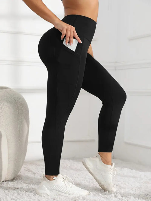 High-Waisted Yoga Pants with Pockets