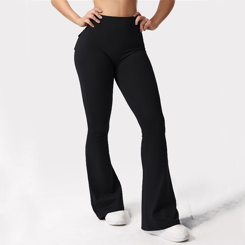 Flared Yoga Pants with Pockets