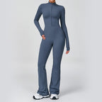 ZORY™ SculptFit Zip Flare Jumpsuit