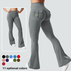 Flared Yoga Pants with Pockets
