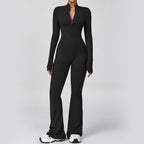 ZORY™ SculptFit Zip Flare Jumpsuit