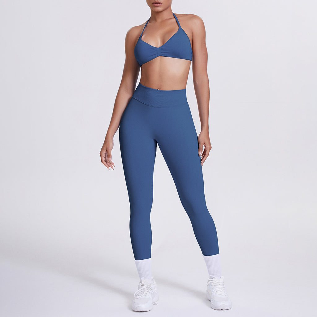 Seamless High Waist Yoga Sports Bra and Leggings Set