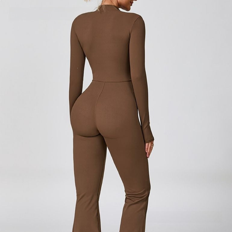 ZORY™ SculptFit Zip Flare Jumpsuit