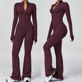 ZORY™ SculptFit Zip Flare Jumpsuit