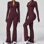 ZORY™ SculptFit Zip Flare Jumpsuit