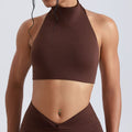 Womens High Waist Yoga Set with Open Back