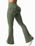 Flared Yoga Pants with Pockets